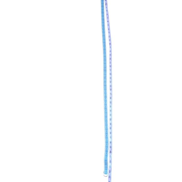 Woven Boho Chic Belt With Blue & Beige Geometric Pattern And D-Ring - Picture 6 of 10